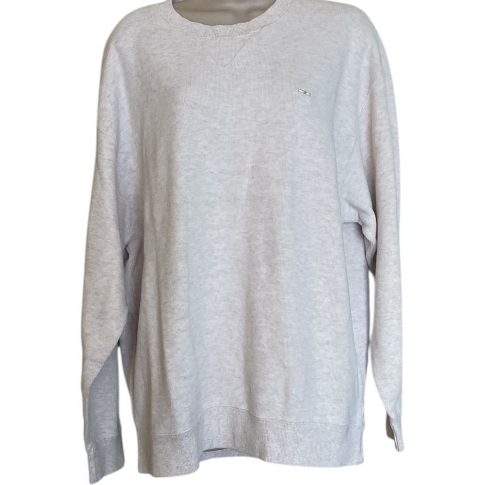 Alexander Julian cream Crewneck Sweater Long sleeve super Soft Knit Classic